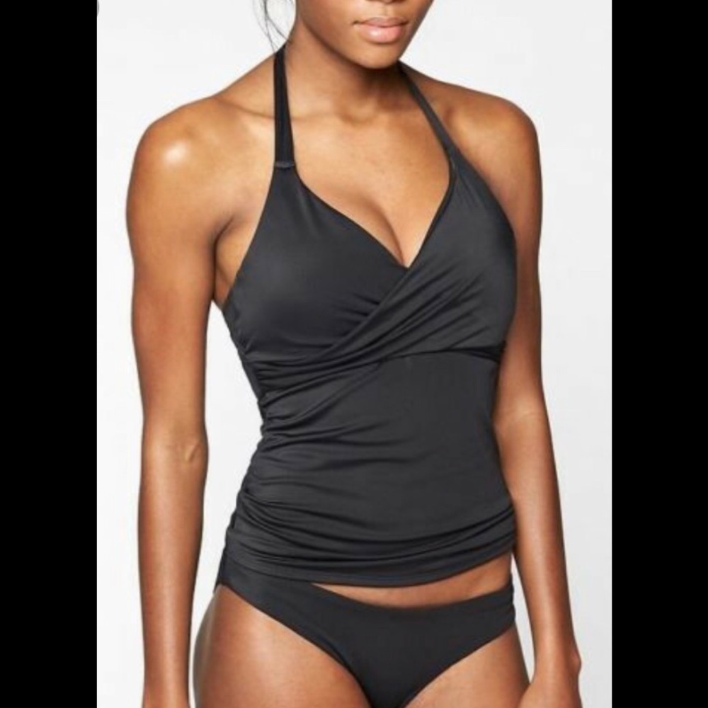 NWT Athleta Bra Cup Wrap Halter Tankini Top